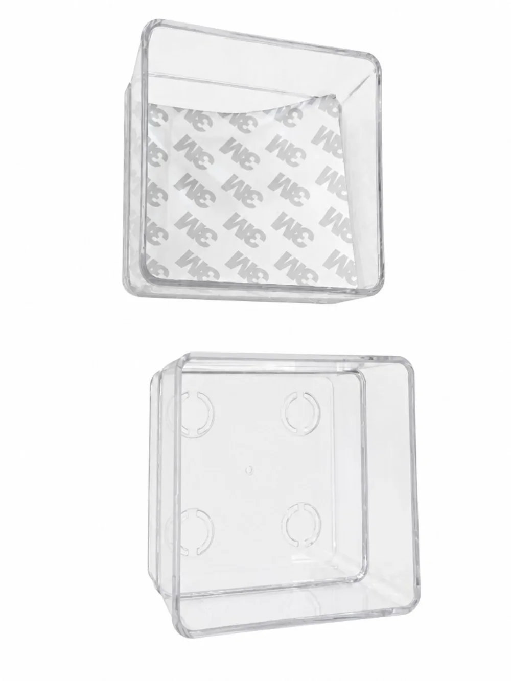 Clear Plastic Storage Organizer Bin Full Of Organizing Products.